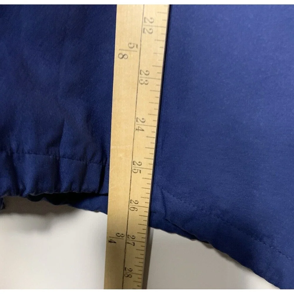 Eddie Bauer Gore Tex Windbreaker Jacket Mens M Blue Hood Vintage‎ Hiking